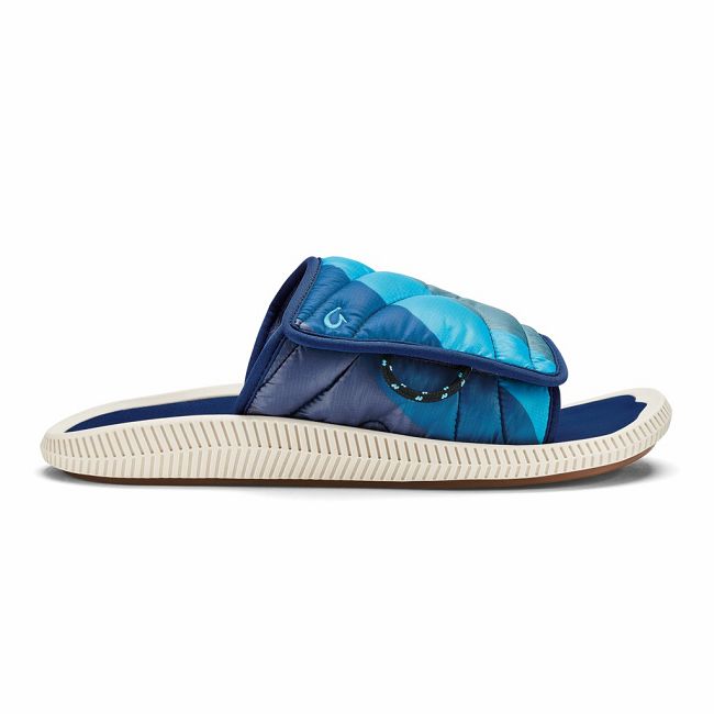 Olukai Men's Ulele Olu Mino Slide - Deep Water / Tide US805-941